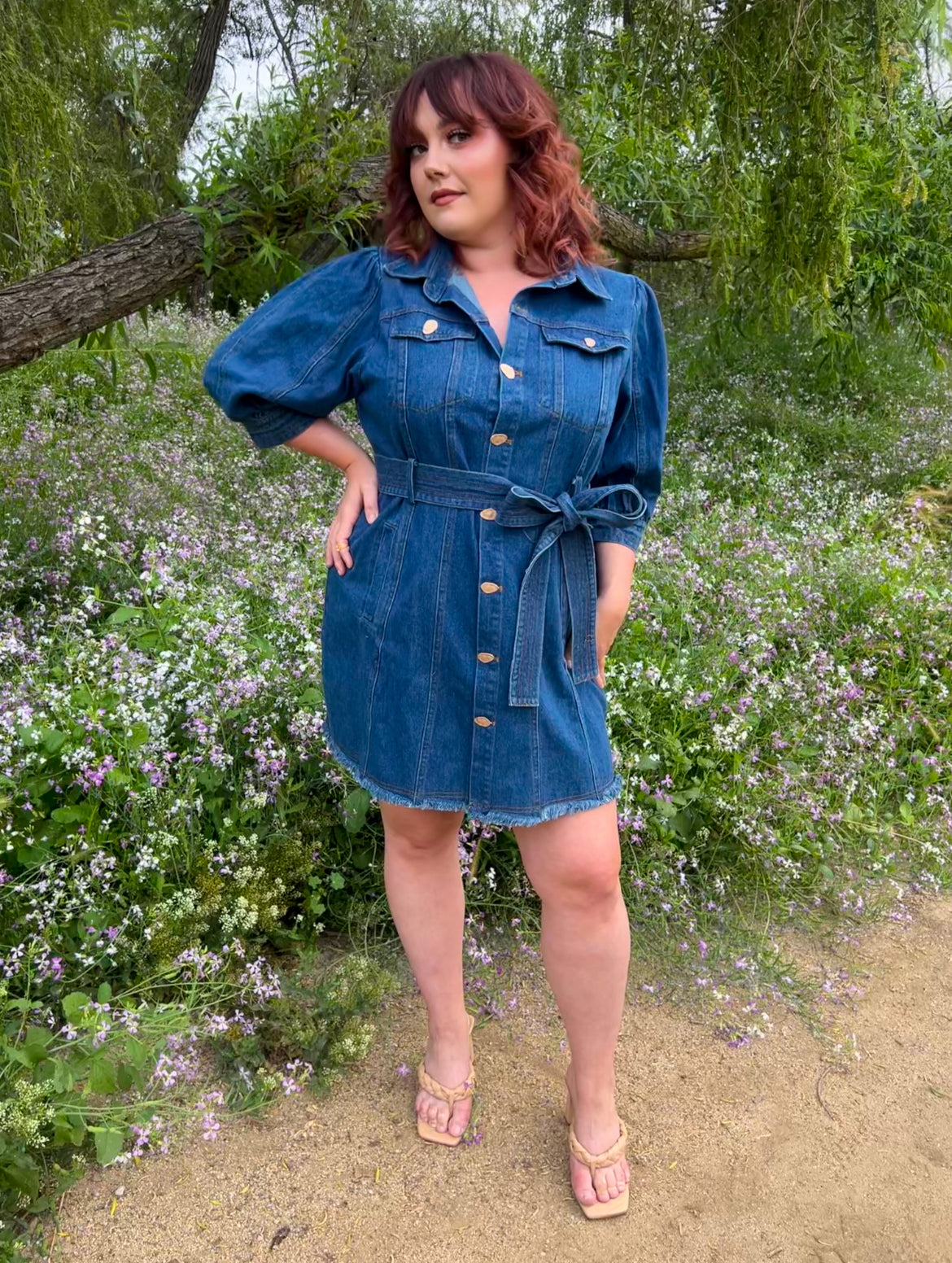 Amazon.com: Plus Size Loose Casual Denim Overall Dress Midi Length Dress  for Big Size Plump Women (Color : Blue, Size : S) : Clothing, Shoes &  Jewelry
